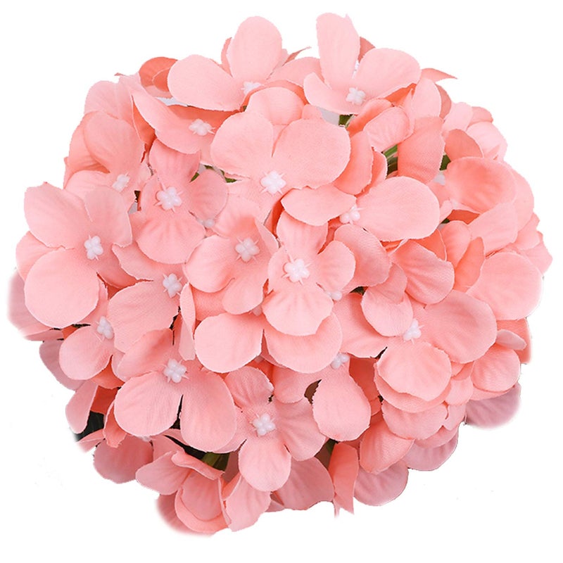 LUSHIDI 10PCS Silk Hydrangea Heads with Stems Artificial Flowers for Wedding Party Home Decor (Pink 3#) - Image 2
